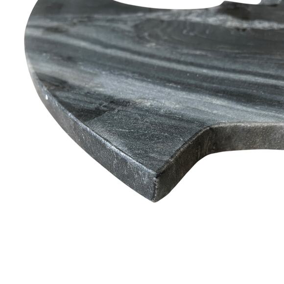 Black Bat Marble Cheese Board with Knife 17x10 Spooky Halloween Hosting NEW - Picture 10 of 14